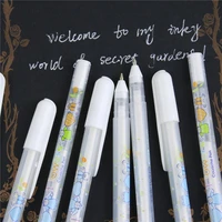 1pc 0 8mm white transparent paint marker pens highlight liner sketch markers for kids writing art manga painting school supplies