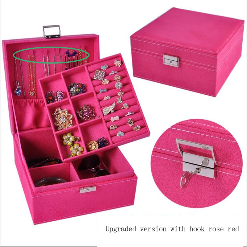 11 цветов практичный фланелевый ящик для хранения ювелирных изделий органайзер