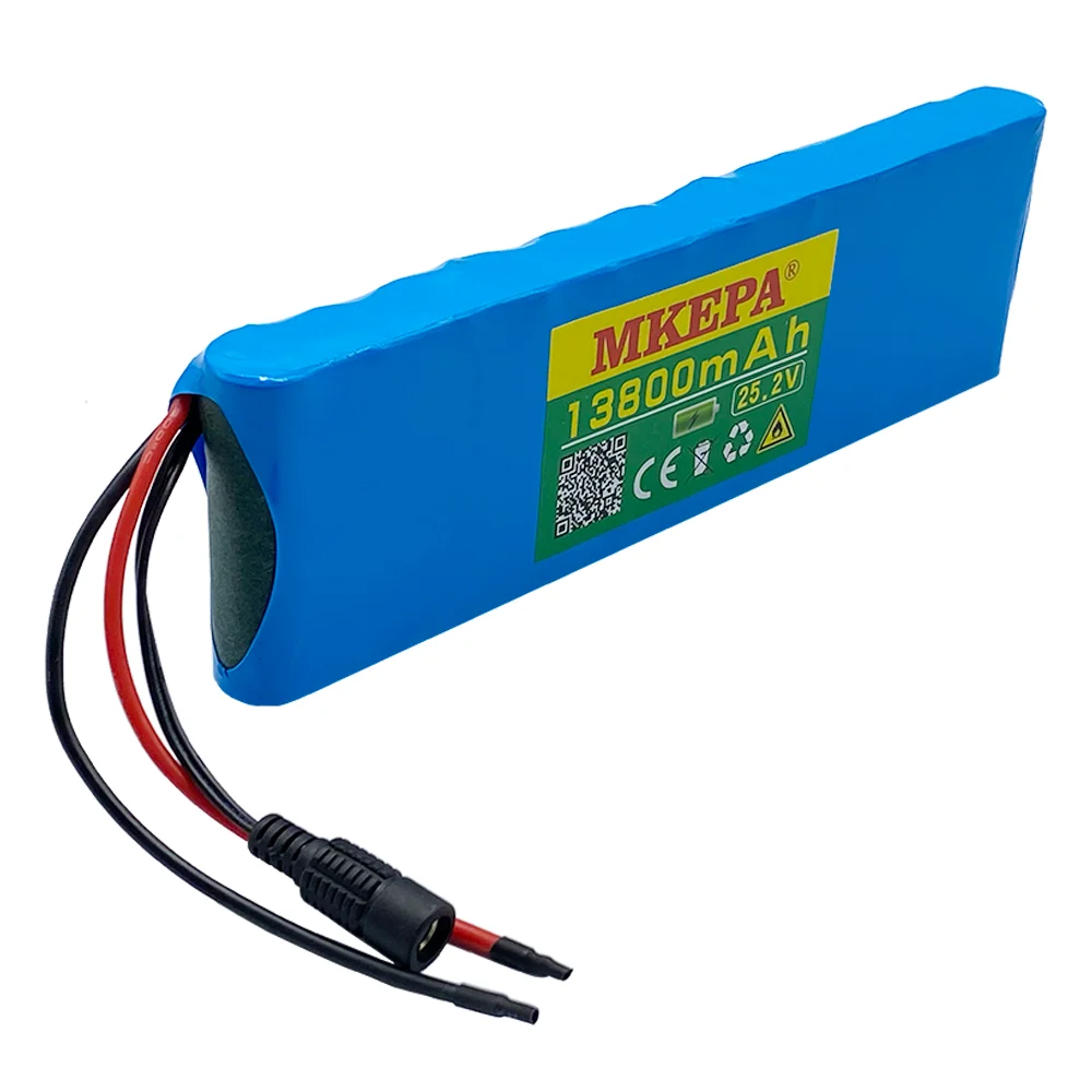 

Batterie lithium-ion 6s2p 24V 13.8 ah 18650, 25.2v 13800mAh, avec BMS et chargeur inclus