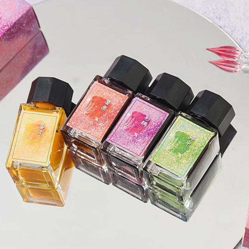

Creative Colored Ink Stationery Painting Ink Signature Pen Non-carbon Fountain Dip Pen Calligraphy Writing Painting