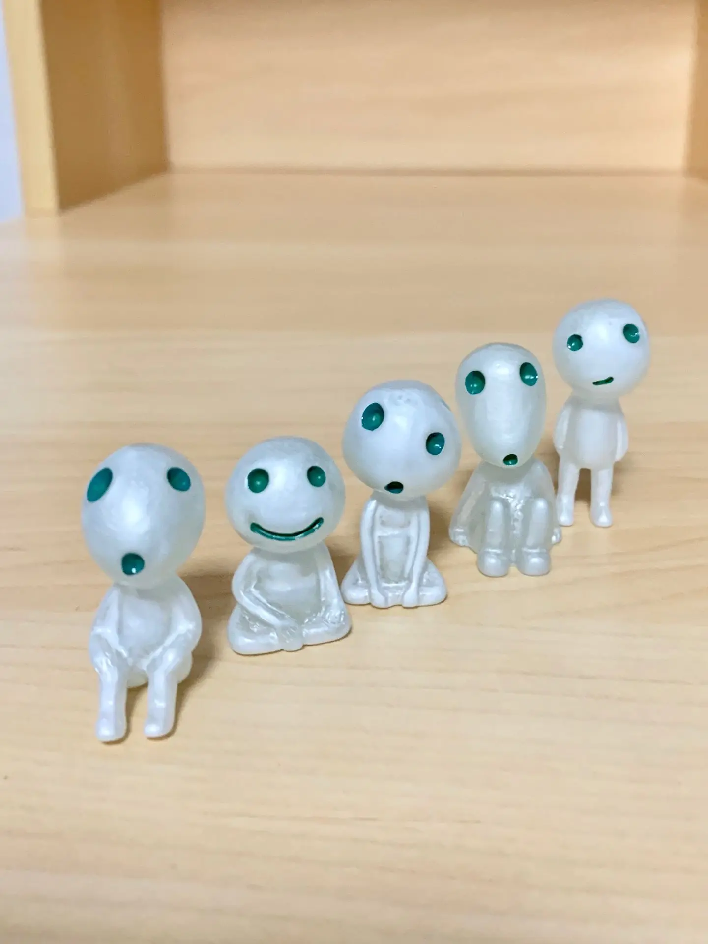 5pcs Cute Princess Mononoke Luminous Studio Ghibli Resin Action Figure Toys Glow In Dark Figurines Elf Tree Dolls for Kids Gift - купить по