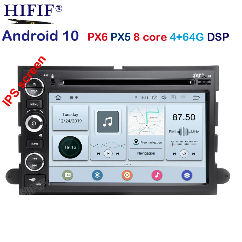 PX6 IPS DSP Android 10 автомобильный DVD GPS плеер для Ford F150 EXPEDITION EDGE FUSION EXPLORER WIFI 4G Bluetooth Радио