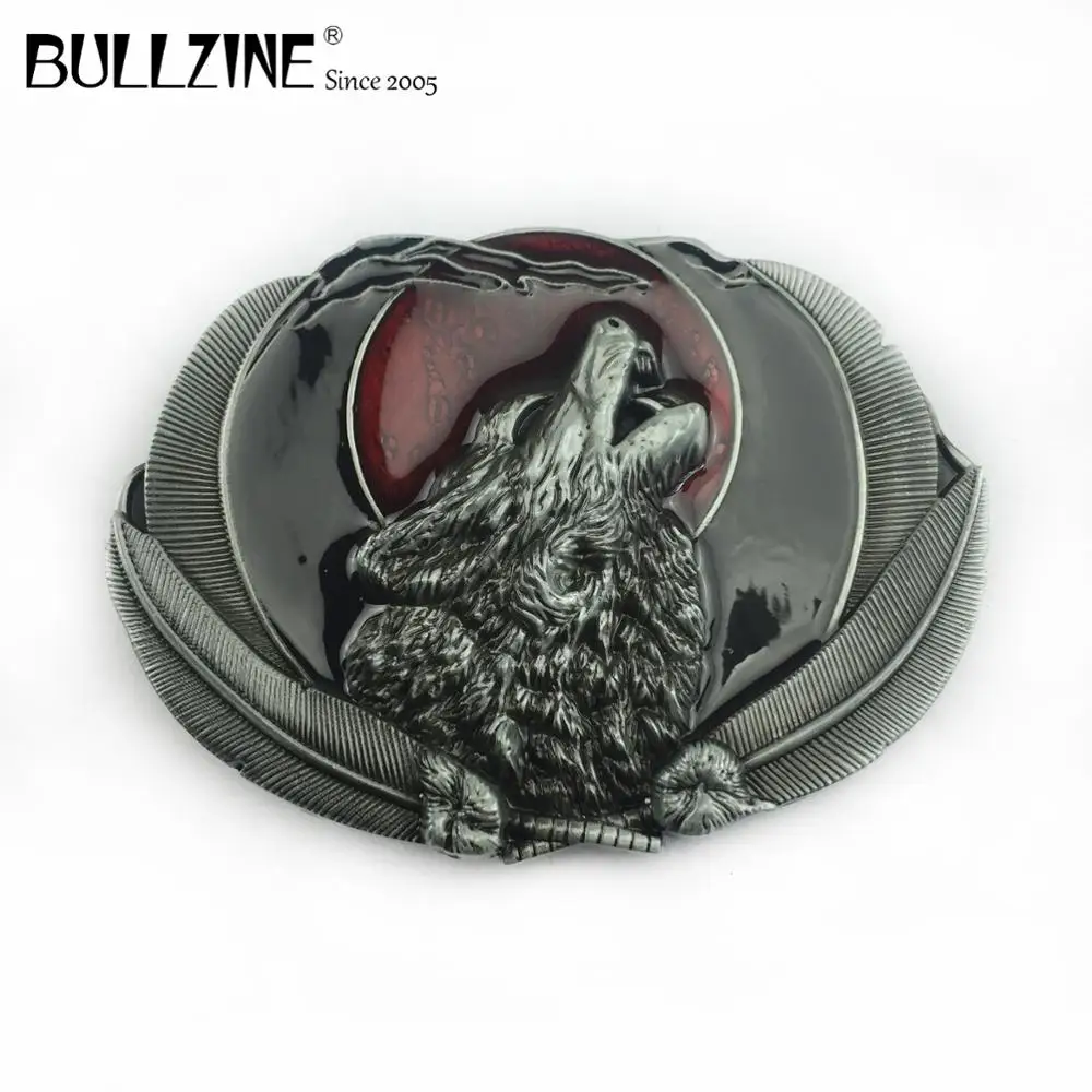 В Bullzine Волк пряжки ремня с оловянной отделкой FP 02773 3 подходит для детей на возраст