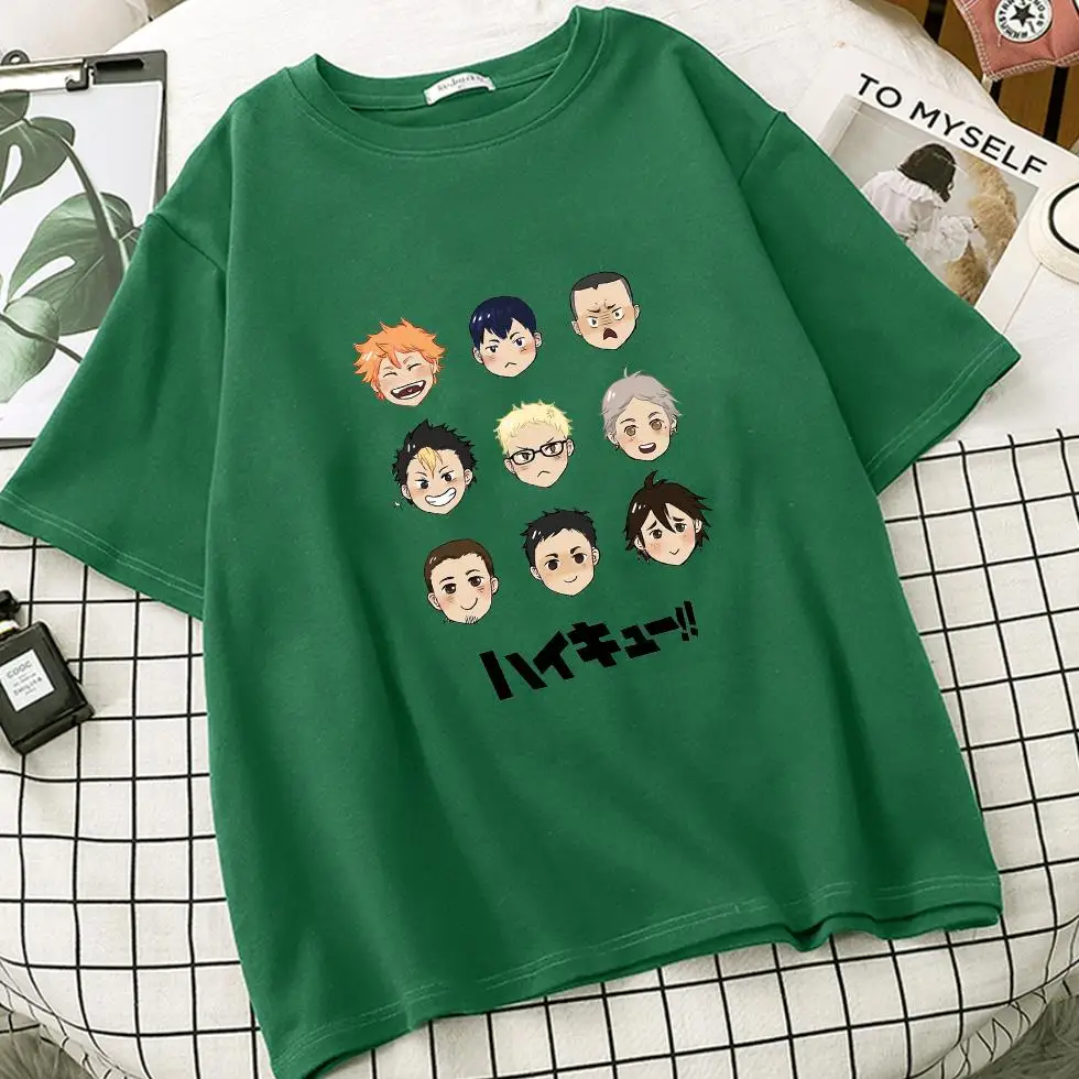 

Japan Anime Haikyuu Players Character Print Women T-Shirt Fashion Oversize Tops Summer Soft Tees Breathable Soft Tshirt Women's