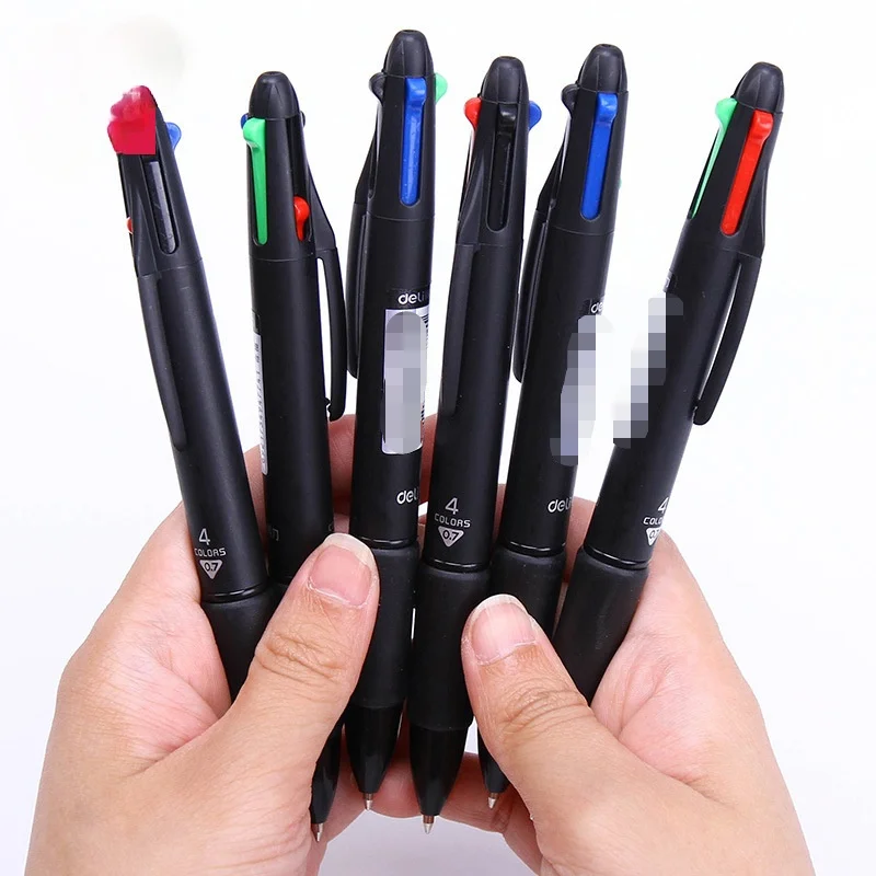 

4 in 1 MultiColor Pen Creative Ballpoint Pen Colorful Retractable Ballpoint Pens Multifunction Pen For Marker Writing Stationery