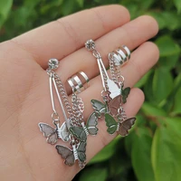 lovely new insect double earrings butterfly earrings fashion jewelry 2021 gothic girlfriends party gift wholesale