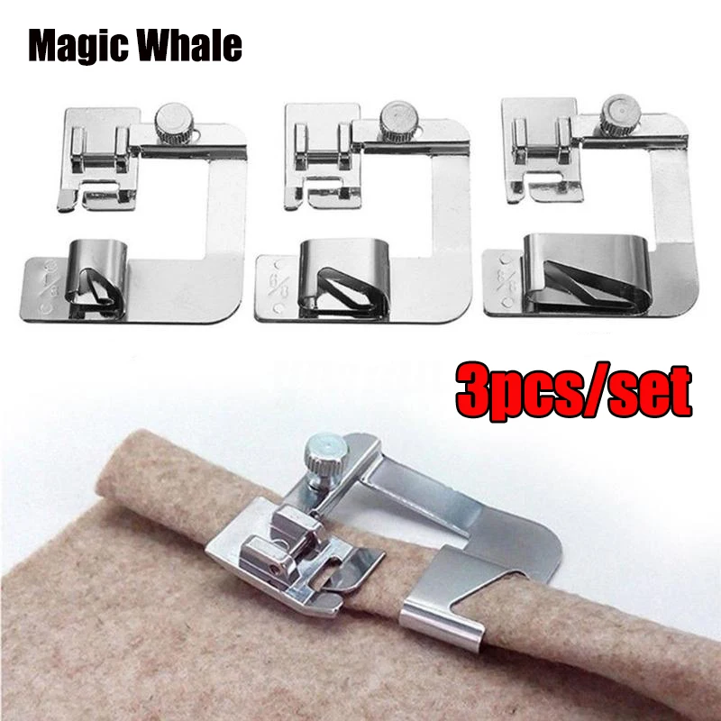 3 шт./компл. бытовой швейной машины лапку с засученными краями средства ухода за