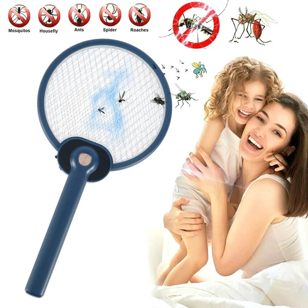 

Electric Mosquito Killer Cordless Battery Power Electric Fly Mosquito Swatter Bug Zapper Racket Insects Killer Home Bug Zappers