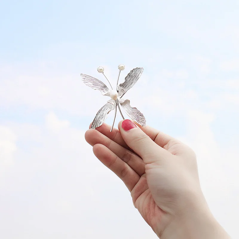 Мода бабочка шпилька простой сплав девушка заколка для волос невесты аксессуары