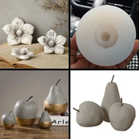 concrete simulation flowers home decoration silicone mold creative cement fruit home decoration mold gypsum apple pear mold