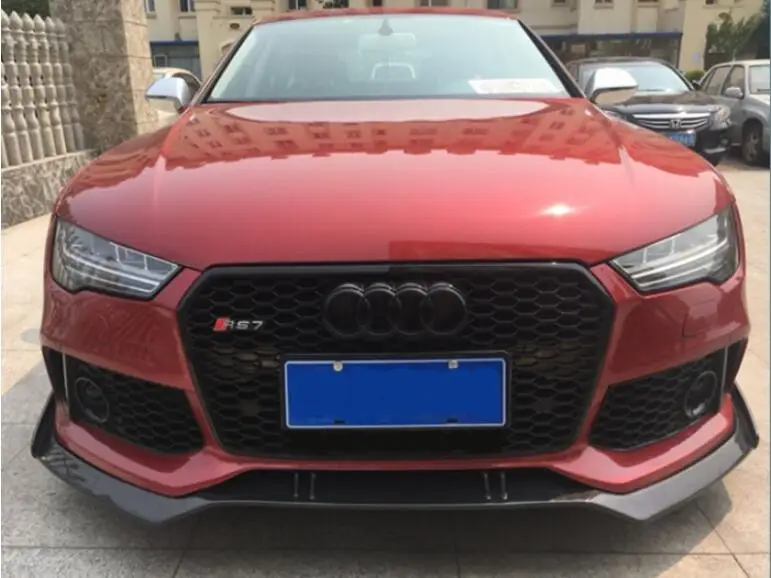 Передний бампер из углеродного волокна для Audi A7 S7 RS7 2016 2017 2018 диффузор спойлер
