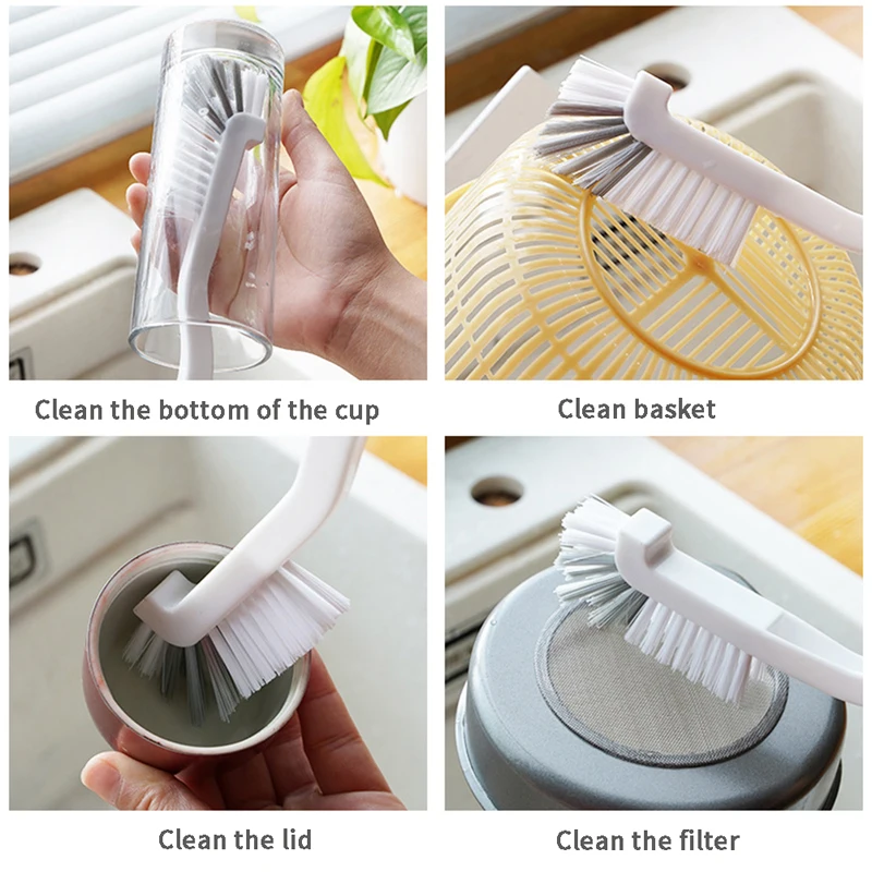 Чистящая узкая щетка с длинной ручкой крышка для бутылки рыбкой и молоком