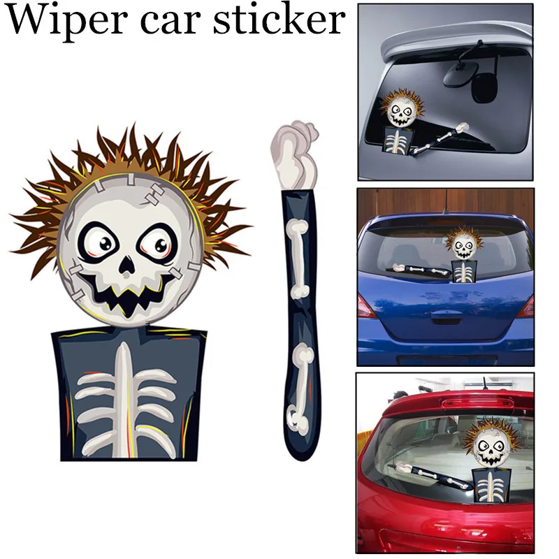 

Автомобильная наклейка на Хэллоуин, наклейка с черепом для мальчика, совместимая с забавным корпусом Заднего ветрового стекла, самоклеящая...