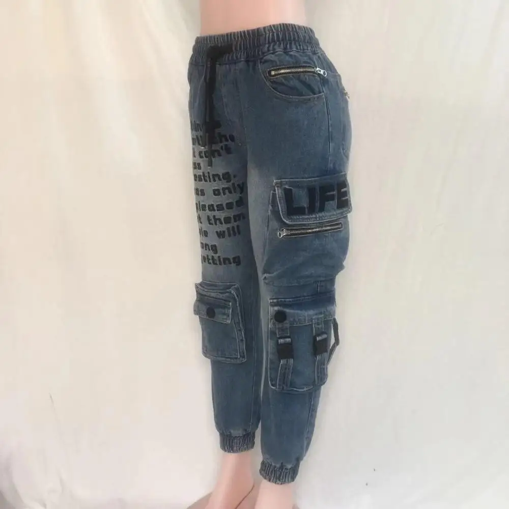 Джинсовые брюки карго женские джинсы женская уличная хиппи| |