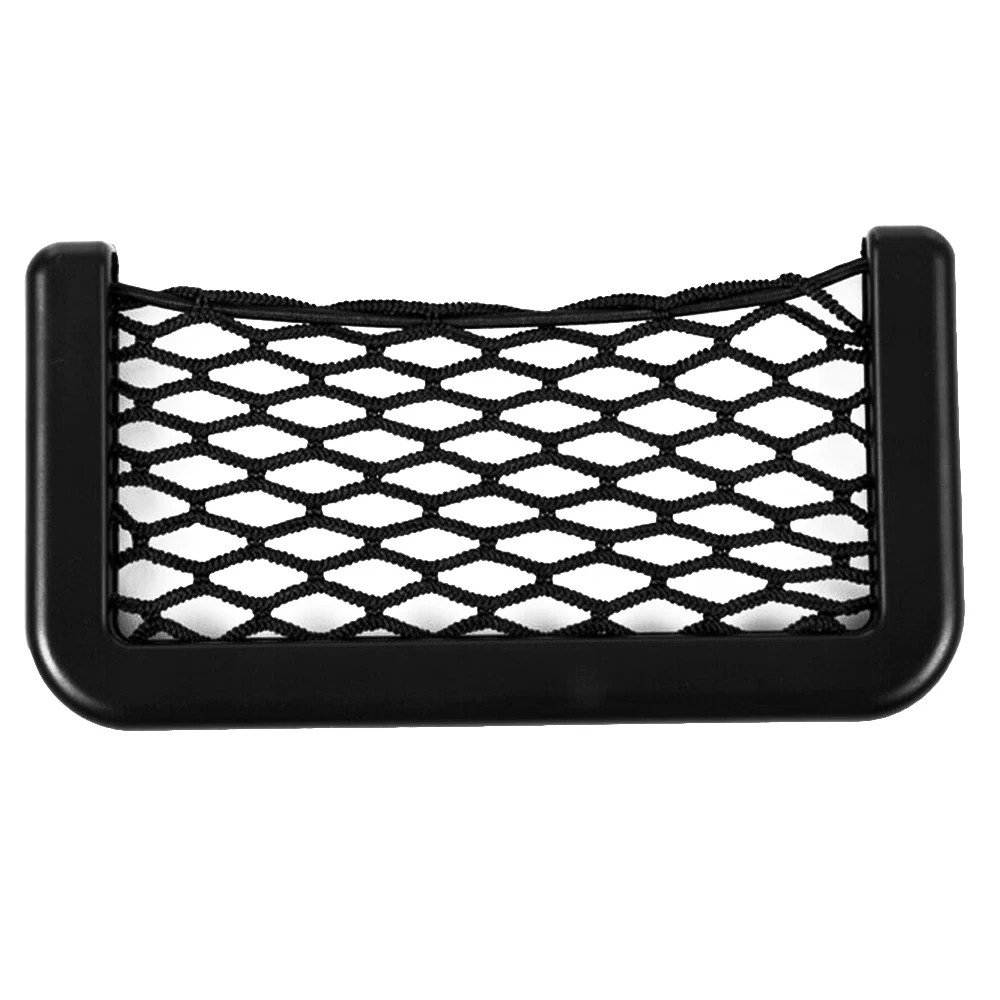 

4x Car Interior Body Edge ABS Elastic Net Storage Phone Holder ABS Accessories