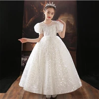 girls dress for wedding birthday party sequined teenager girls ball gown lace princess formal children first communion dress