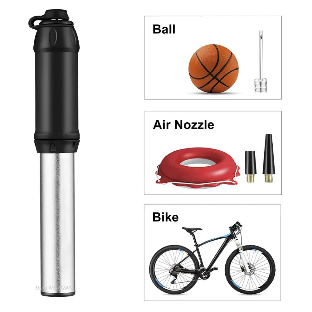 

Two-way portable Aluminum alloy pump mini gas needle storage room two-way inflatable basketball bicycle