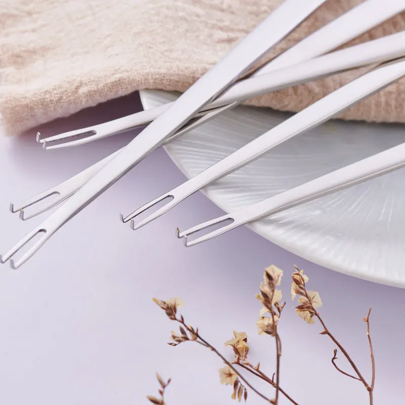 4 шт. 18/10 нержавеющая сталь Оливковое морепродукты Краб вилка для лобстера