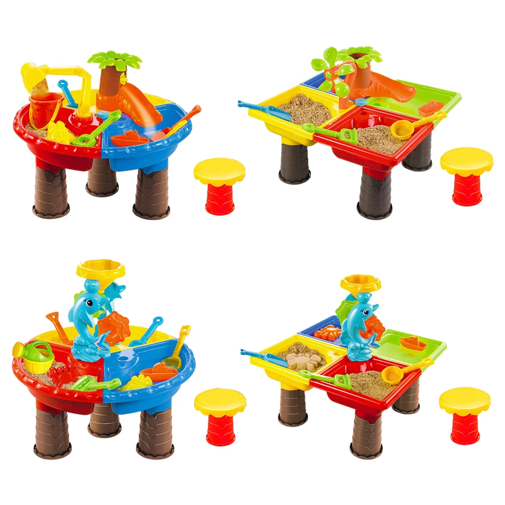 

2 in 1 Outdoor Sand and Water Table Digging Playset Outdoor Fun for Kids 3-4