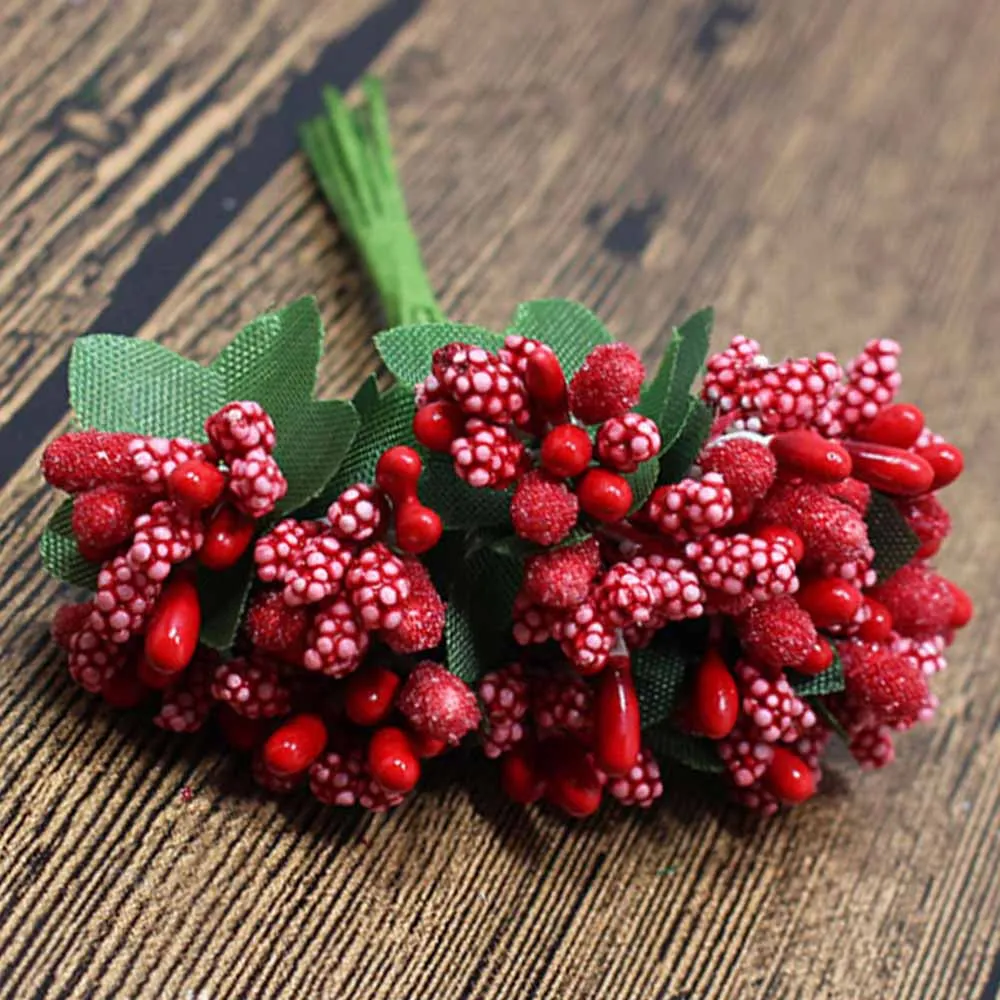 144 шт./упак. DIY Искусственные ягоды цветы искусственные цветы букет для Свадебная вечеринка украшения домашнего декора