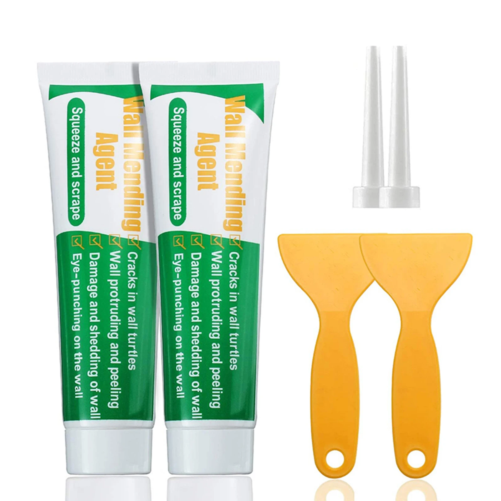 

New 2Pcak Wall Mending Agent Drywall Patch Repair Kit Quick Easy Fill The Holes and Crack Wall Self-Adhesive Wall Repair Kit NE