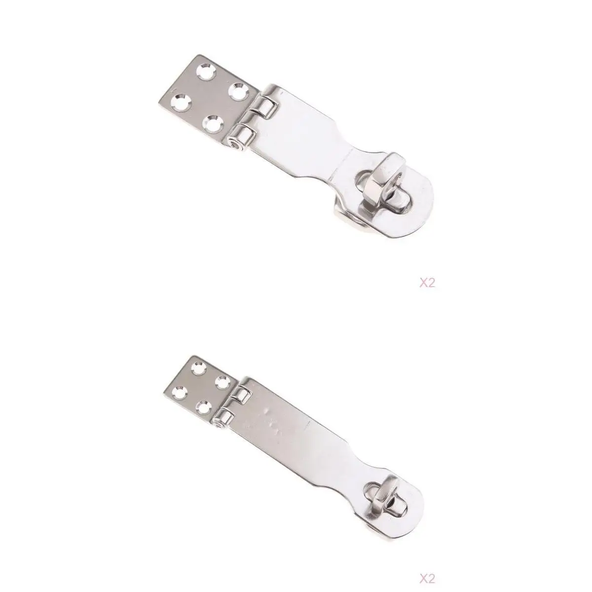 

4 pieces Stainless Steel Polished Door Buckle Bolt Barn Hardware Padlock Bathroom RV Universal 97mm/63mm