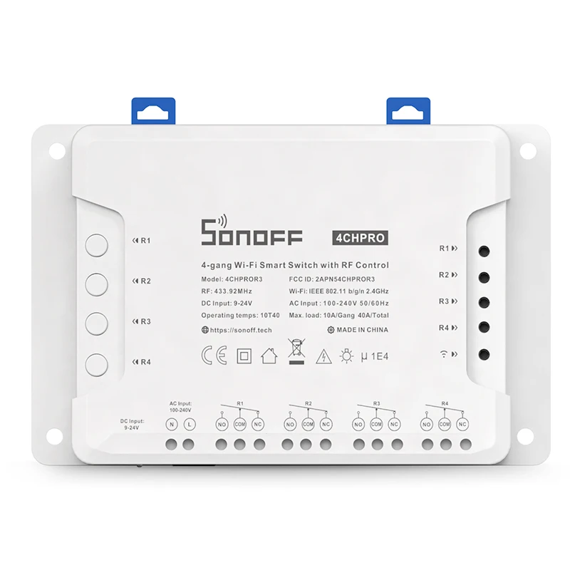 Sonoff 4CH PRO R3 Wifi Smart Switch Inching Lock Mode DIY таймер с помощью приложения Ewelink работает Alexa Google