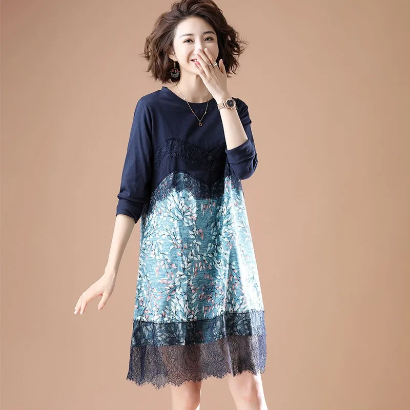 Женское свободное Повседневное платье размера плюс Новое поступление 2021