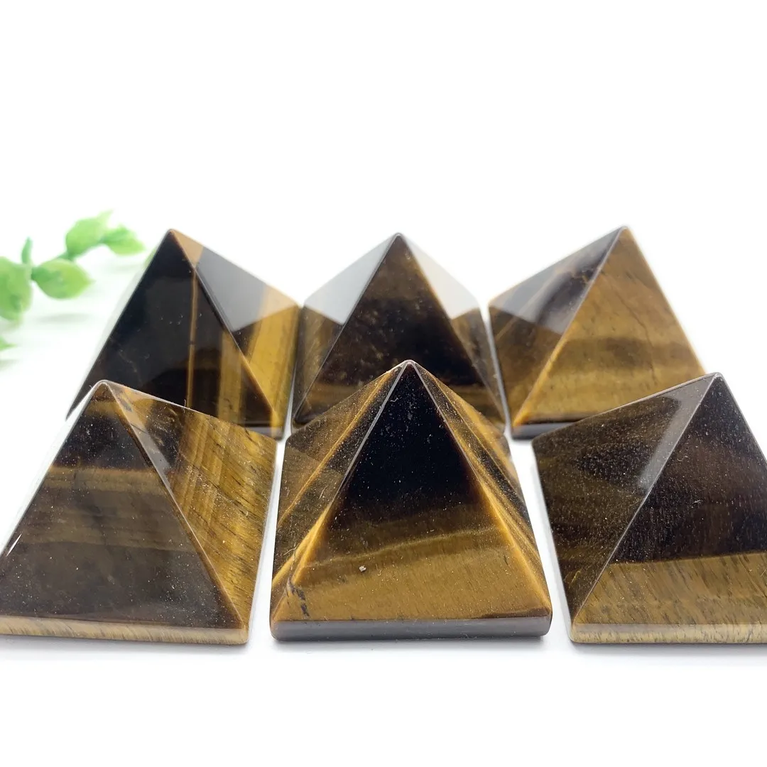 

Натуральные желтые тигровые глазки, пирамида, рейки, энергетическая башня, домашние украшения, лечебные декоративные камни, 30 мм