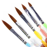 70 hot sale 5pc acrylic design 3d painting drawing uv gel diy brushes pen tool nail art brush tools set for home salon manicure