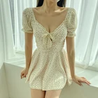 Новинка 2021, Женский цельный купальник, сексуальный купальник с коротким рукавом и юбкой, мягкое платье для плавечерние вечернее платье, женский купальник