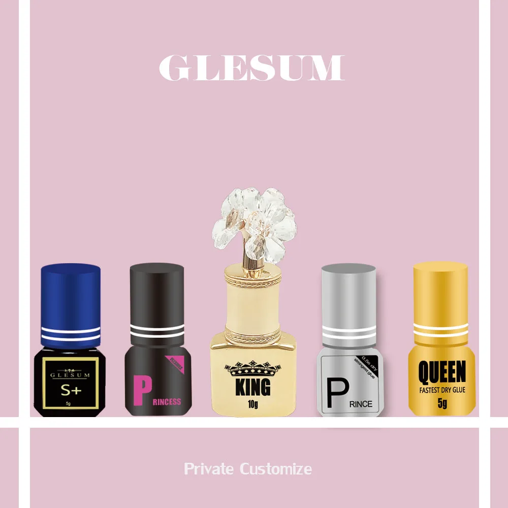 Glesum High-Quality Kingdom Glue Set For Eyelash Grafting Make Up 5 Bottles Adhesive Free Shipping