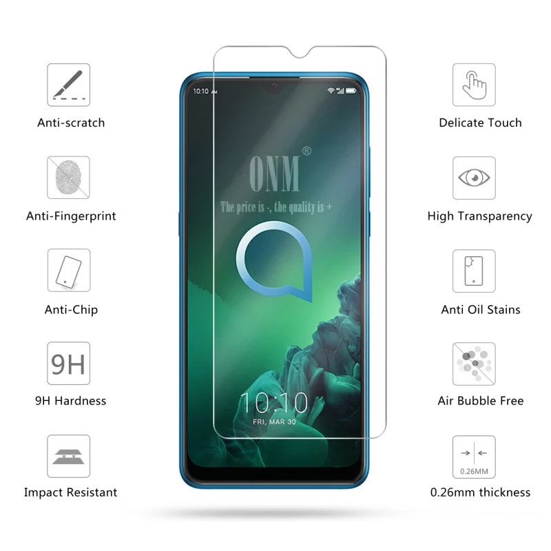 2 шт. закаленное стекло для Alcatel 3 3x1 S 1X1 V 3L защита экрана 9H закаленное стекло для Alcatel 1X3X3 V 5V стекло