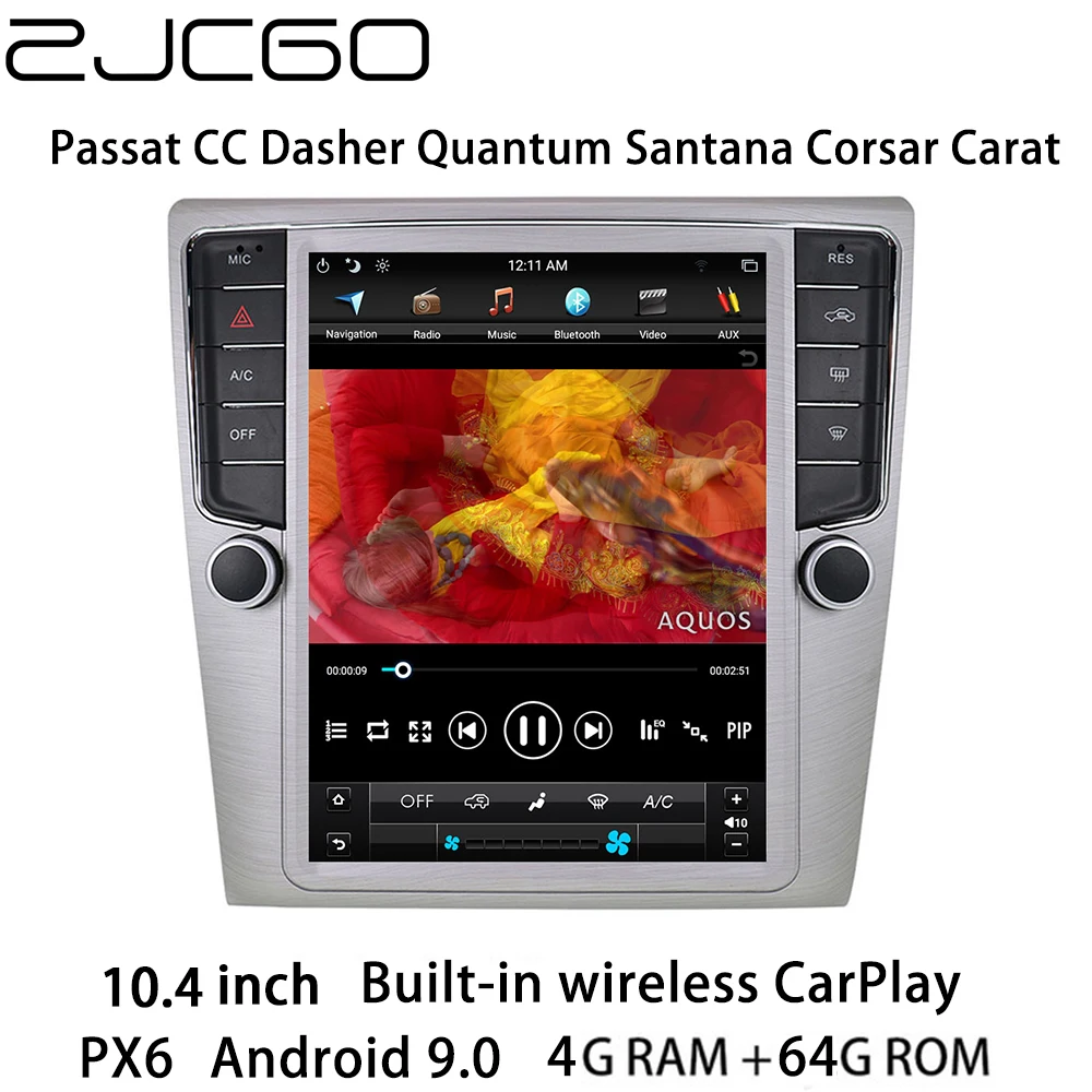 Автомобильный мультимедийный плеер ZJCGO стерео GPS радио навигация экран Android для