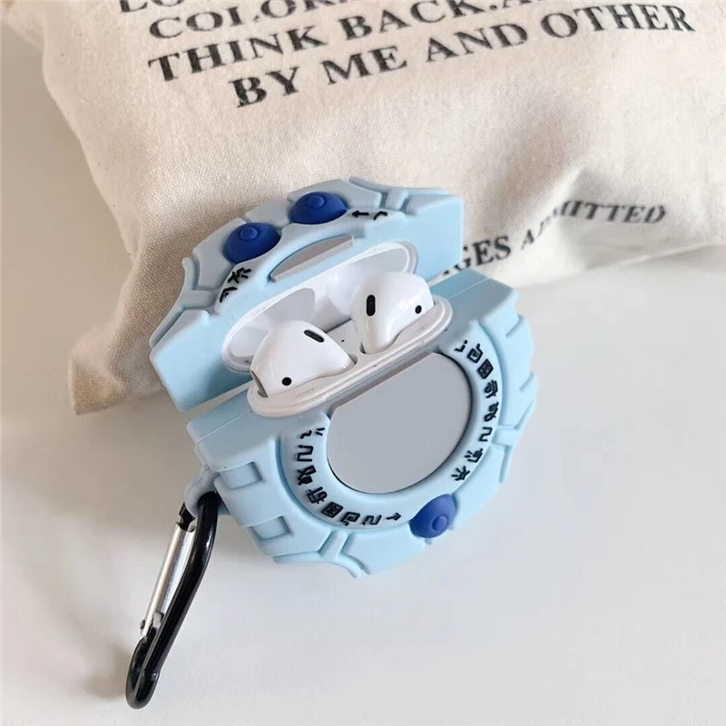 3D Милые чехлы для наушников Digimon Monster Digivice Machine V-mon Agumon Motimon для Apple Airpods 1/2 силиконовый чехол для наушников