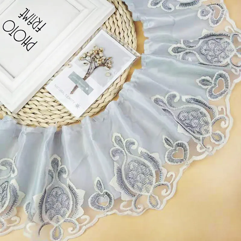 Двухслойная декоративная кружевная вышитая отделка для дивана занавески