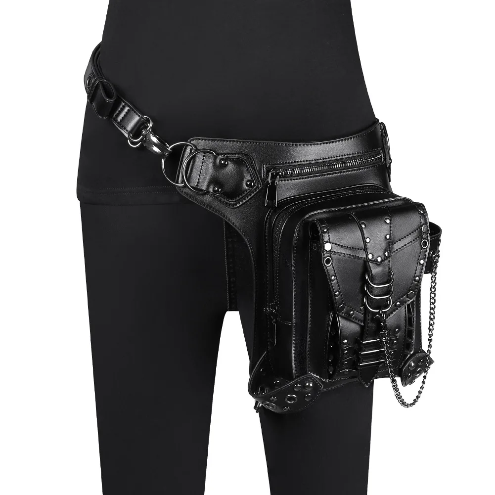 

Women Men Steam Punk Crossbody Outdoor Retro Waist Bags Adults Medieval Cosplay Role Playing Accessories Motorcycle Bag