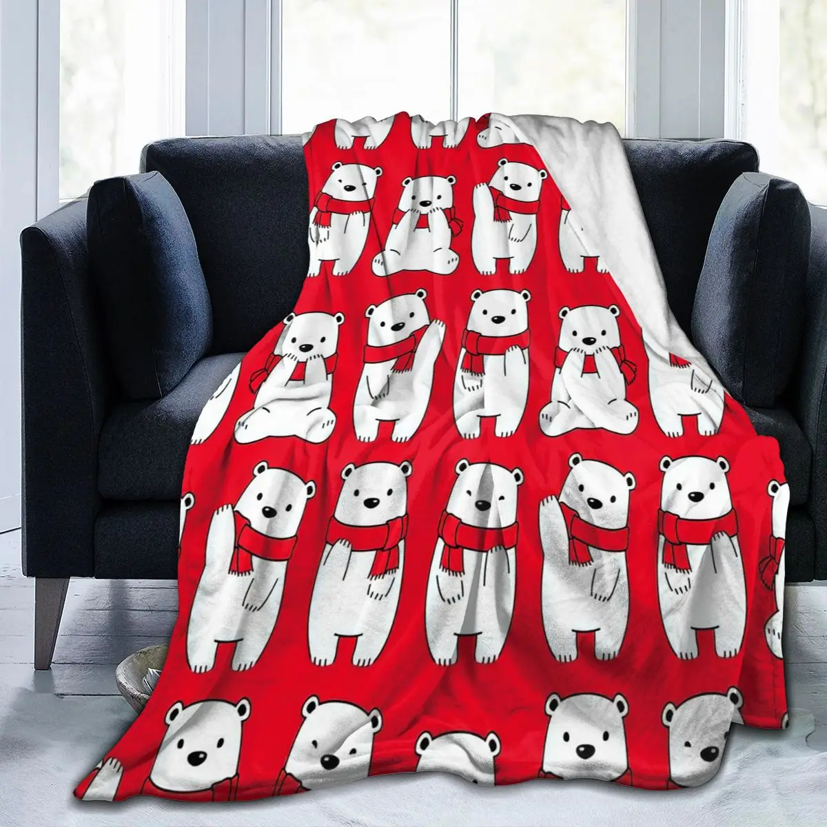 

Cartoon Animal Blanket Blanket Plaid Jigsaw Sublimation Cartoon Bedding Flannel Children's And Adult Bedroom Decor A1