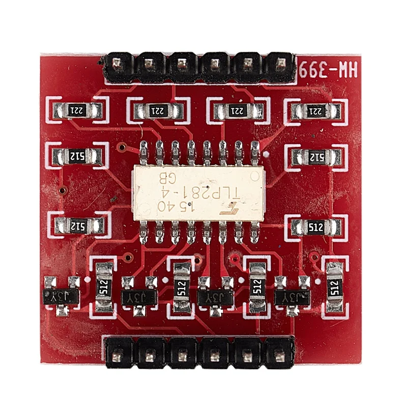 

HW-399 4-channel Optocoupler Isolation Module for Arduino high and low level expansion board electronic building blocks Red