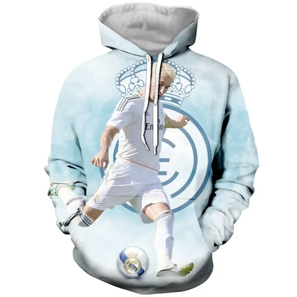 Новинка 2019 толстовка с 3D принтом в виде футбольного мяча толстовки капюшоном