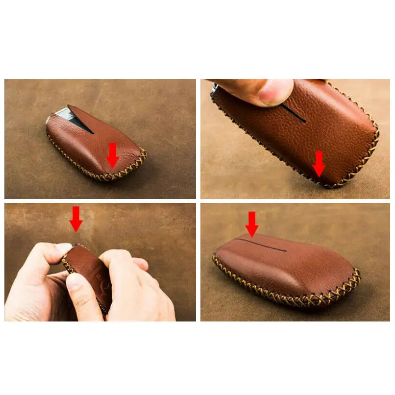 

Genuine Leather Car Smart Key Fob Cover Case Keychain For Mercedes Benz E Class E300 E400 E63 W213 S Class S63 S65 Car Styling