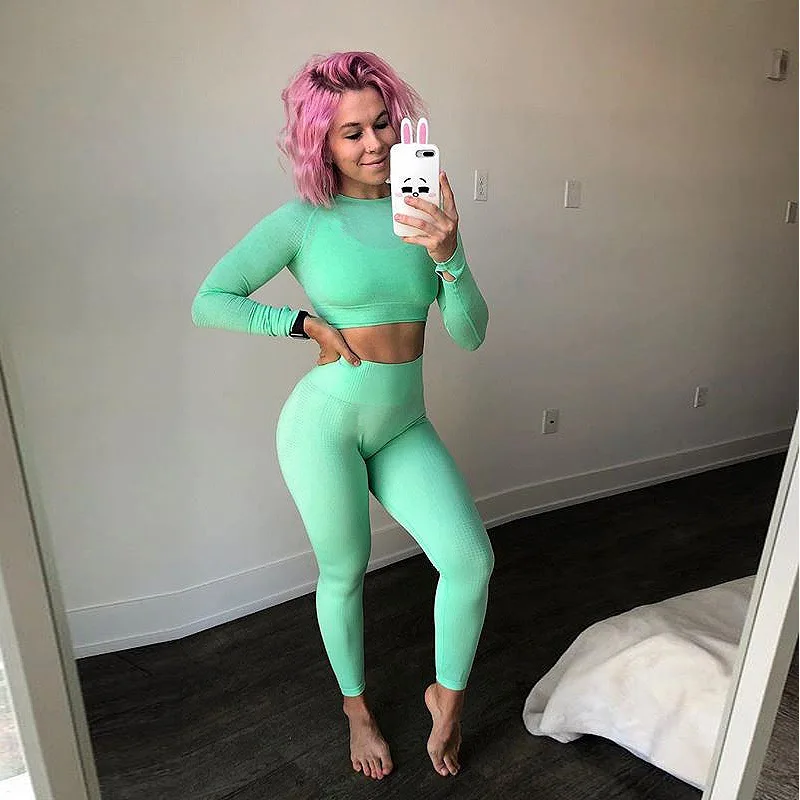 

High Waist Seamless Leggings Push Up Control Yoga Leggings Sport Women Fitness Running Yoga Pants Energy Seamless Leggings New