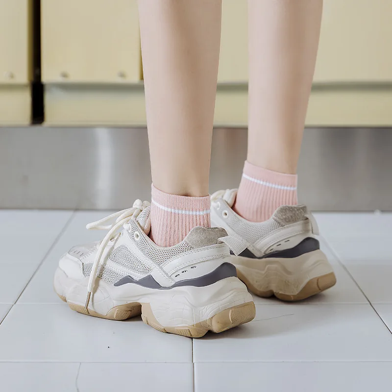 Весенние новые высококачественные женские повседневные полосатые хлопковые