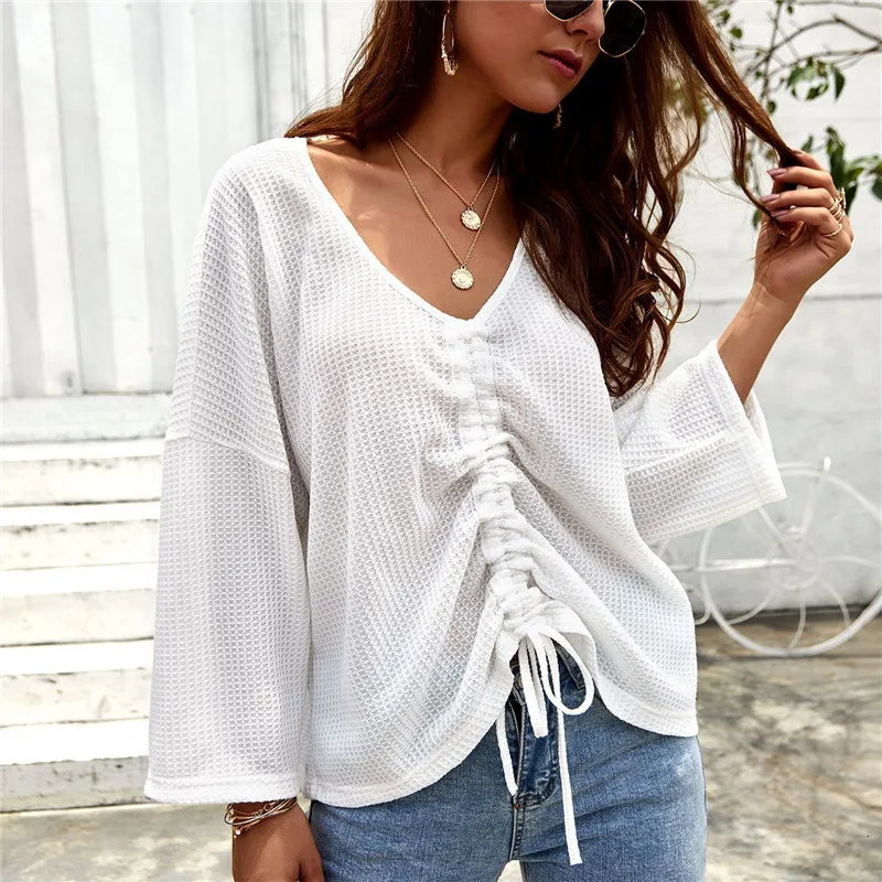 Knitted sweater woman Crop Top Autumn and Winter Leader Kou Long Bridge front row tight collar loose | Женская одежда
