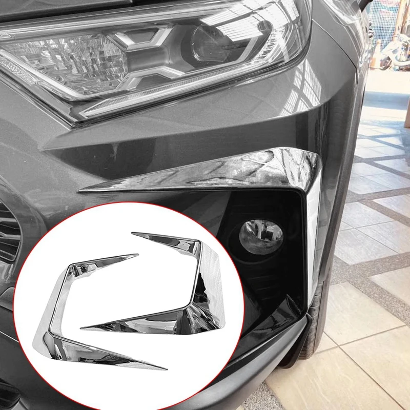 

2Pcs Front Foglight Eyebrow Eyelids Cover Trim Fog Light Lamp Protector for Toyota