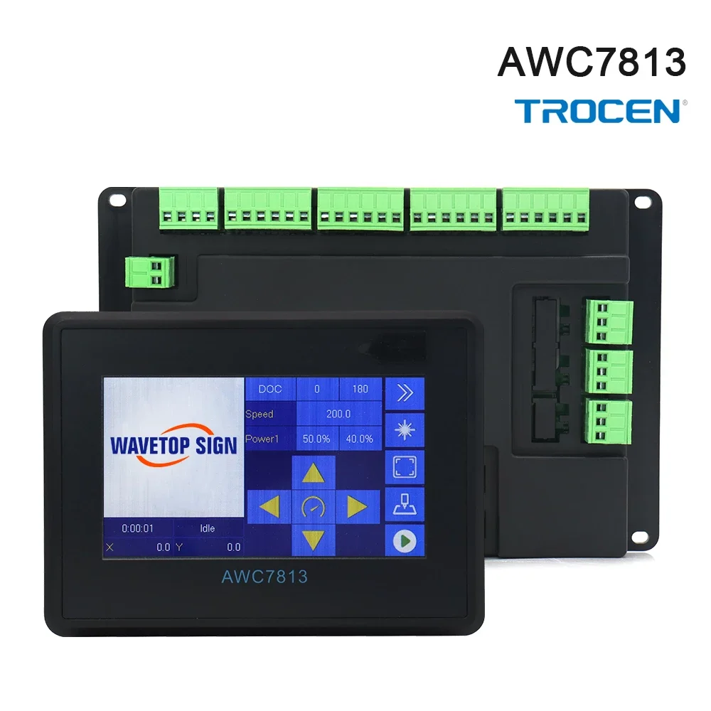 Trocen AWC708S Co2 Laser Controller System для гравировки и резки лазером, замена AWC708C Lite, Ruida, Leetro и т.д.