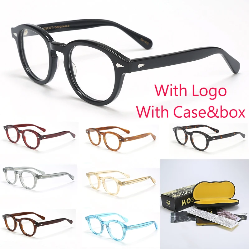 Johnny Depp Eyeglasses Frame Men Women With Box&Case Computer Optical Retro Lemtosh Style Glasses Spectacle Frame Clear Lens