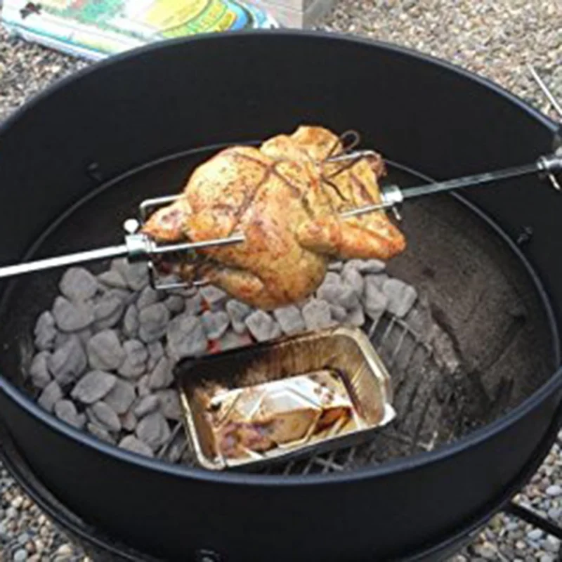 

2Pcs Stainless Steel Rotisserie Meat Forks Clamp Grill Multi-Functional Electroplating Barbecue Fork BBQ Tools home tool