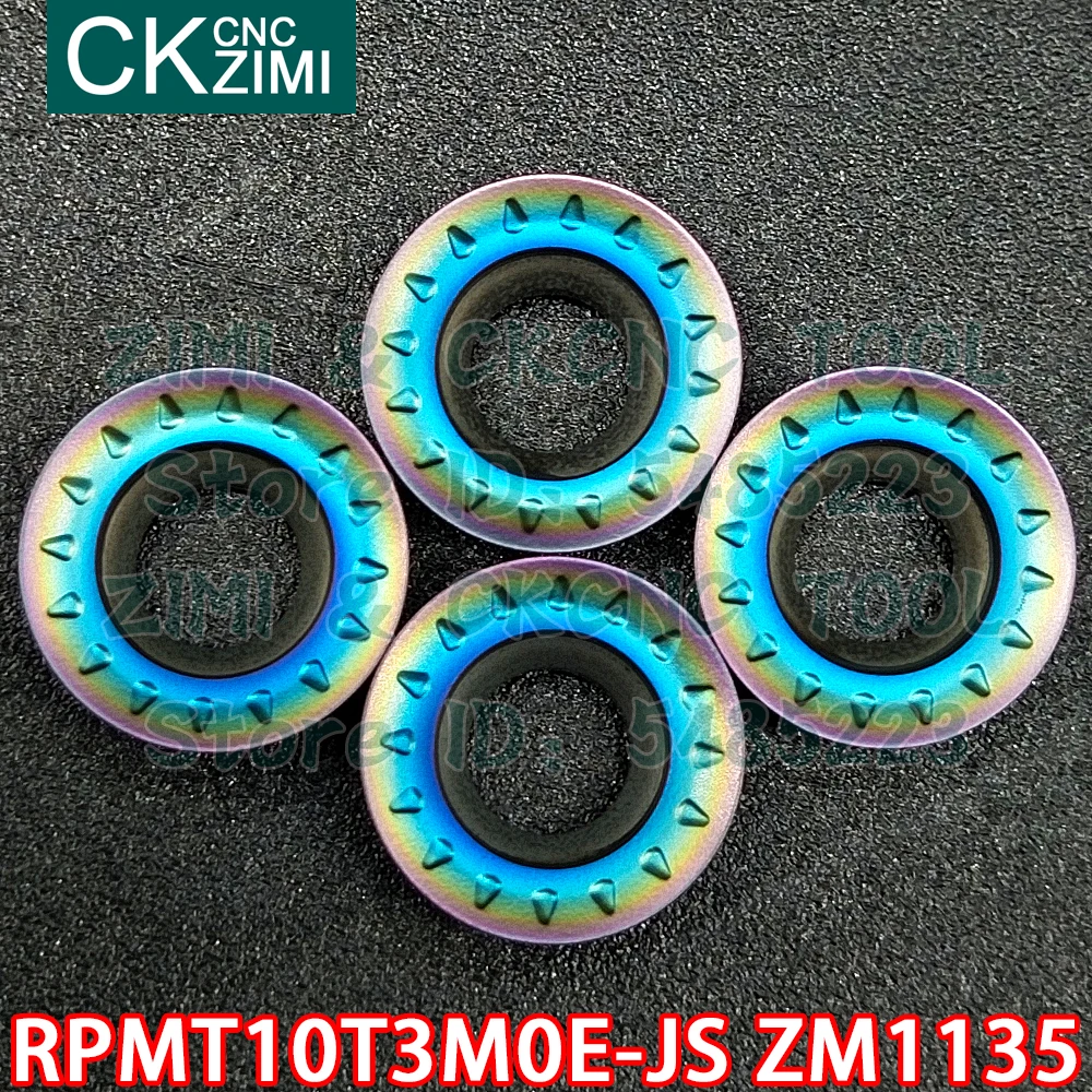 

RPMT10T3MOE-JS ZM1135 RPMT 10T3MOE JS Carbide Inserts Milling Inserts Tools CNC Metal Lathe Tools Round Milling Cutter Inserts