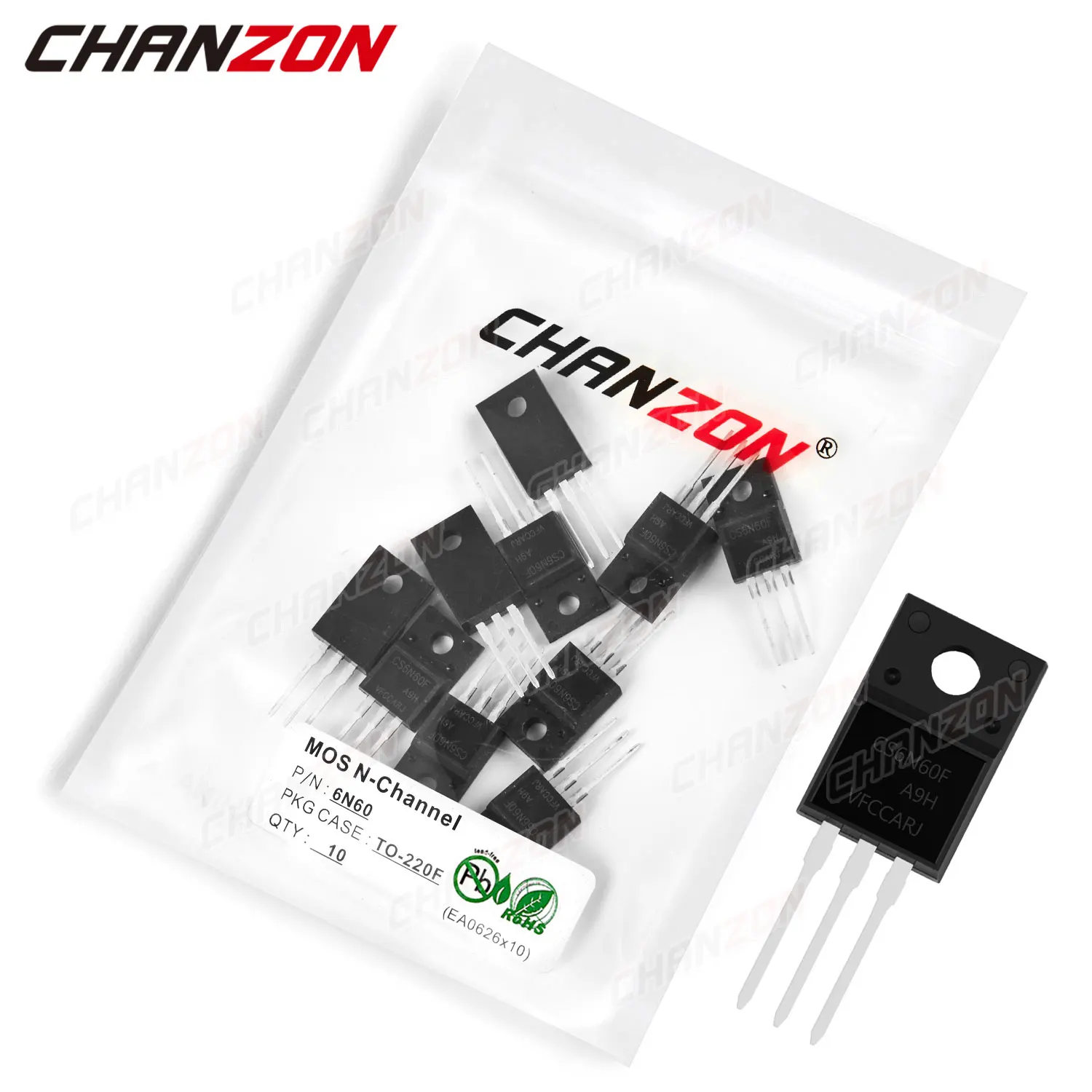 

10pcs 6N60 TO-220F N-Channel Mosfet Bipolar Junction Transistor BJT SIC Mos Fets Triode Tube 6A 600V DIY Integrated Circuits